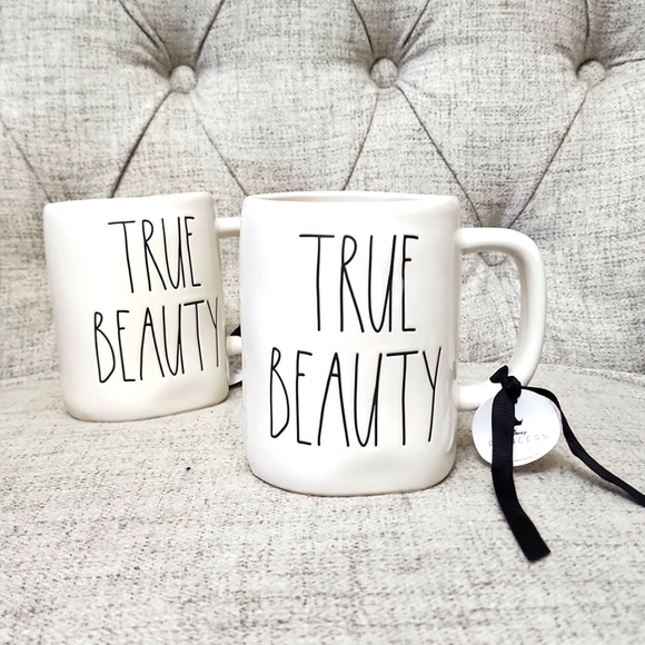 NEW☆Rae Dunn "True Beauty" Artisan Collection Mug, Beauty and the Beast ceramic - Picture 5 of 6